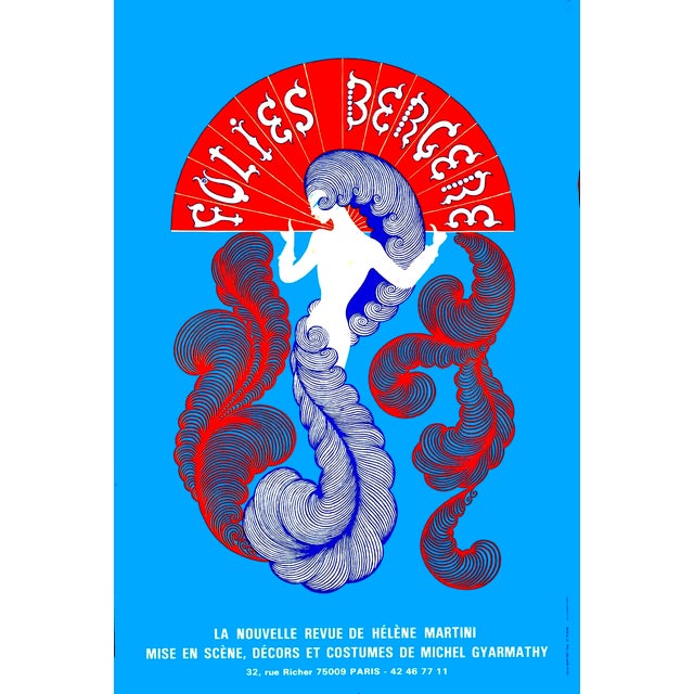 ERTÉ FOLIES BERGÈRE “LA NOUVELLE REVUE” MARTINET c.1970s SERIGRAPH 39×59 Original large-format Folies Bergère poster by...