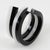 Plastic Black and White Multi-Layer Lucite Coiled Bracelet Bangle For Sale - Image 7 of 11