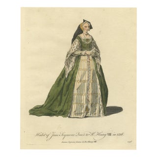 Jefferys, Habit of Jane Seymour, Queen to Henry Viii in 1536, Jefferys Plate, 1757, Engraving For Sale