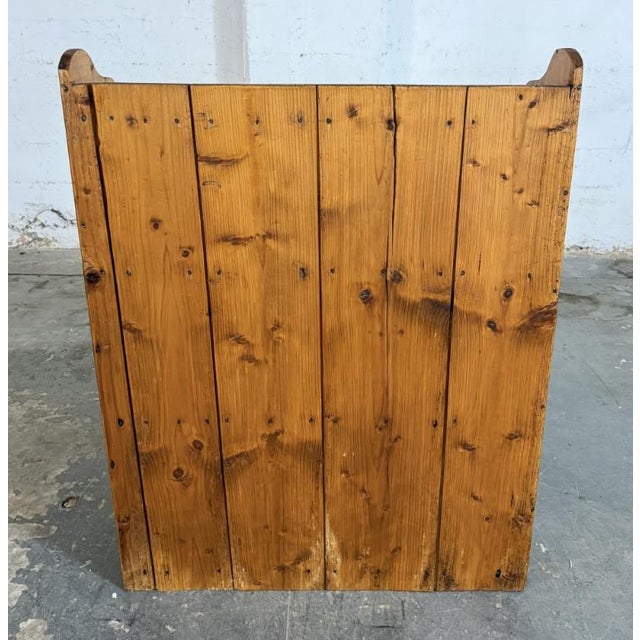 Antique Rustic Pine Open Bookcase With Plank Back For Sale - Image 10 of 10