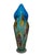 Abstract Large Jack in Pulpit Blue Vase Art Glass Azerbaijan Baijan 17" For Sale - Image 3 of 8