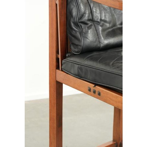 Art Deco Desk Chair in Black Leather For Sale - Image 11 of 16