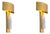 Brass and Rock Crystal Wall Lamps, Set of 2 For Sale