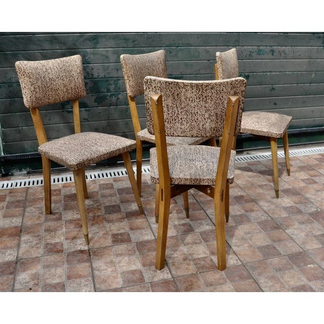Mid-Century Modern French Chairs, 1950s, Set of 4 For Sale - Image 3 of 12