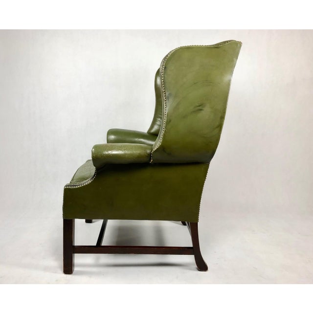 Vintage Leather Wingback Chair, 1960s, in Good conditions. Designed before 1890