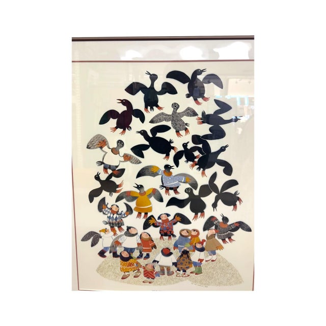 Immerse your space in the rich storytelling tradition of the Pacific Northwest with this authentic 1988 vintage art print,...