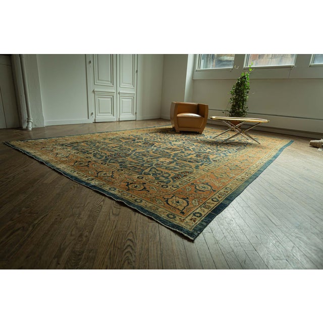 Textile Authentic Persian Tabriz Handmade Wool Carpet For Sale - Image 7 of 7