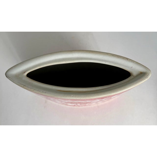 Red Vintage Asian Porcelain Crackle Glaze Red & White Ikebana Style Vase Planter For Sale - Image 8 of 10