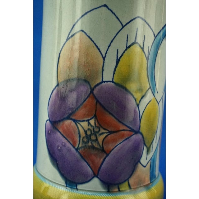 Large Futurist Ceramic Vase with Airbrushed Still Life Decoration by Dante Baldelli, Italy, 1920s For Sale - Image 12 of 18