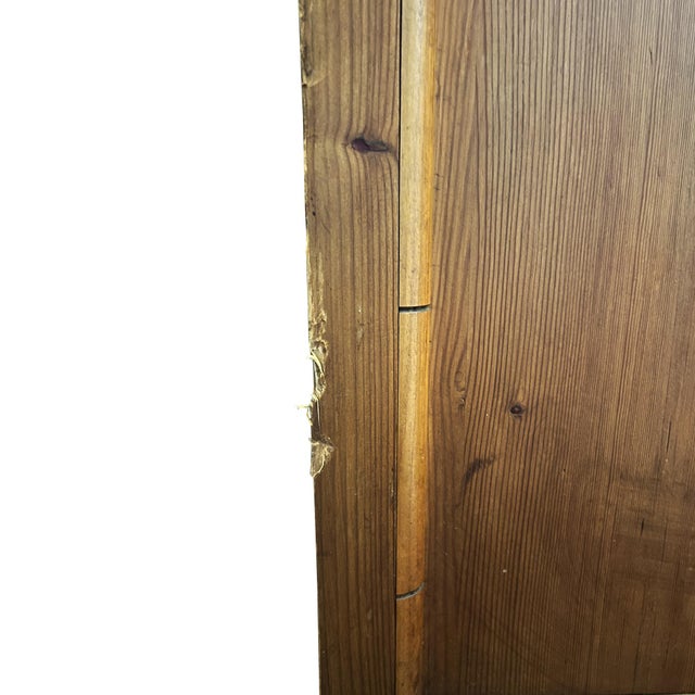 19th Century French Faux Bamboo Armoire With Double Glass Doors and Pagoda Top For Sale - Image 17 of 17