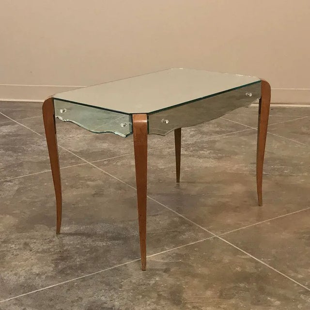 Mid-Century French Mirrored Coffee Table For Sale - Image 9 of 11