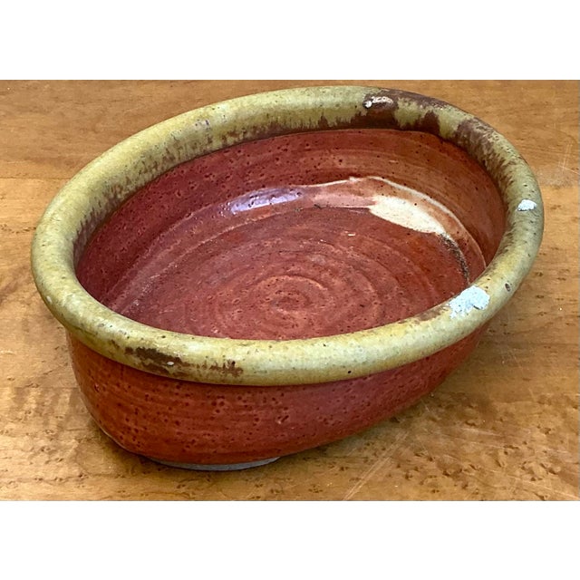 Vintage Oval Ceramic Pottery Bowl For Sale - Image 12 of 12