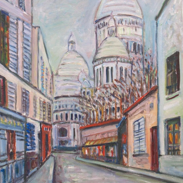 'View of Montmartre With the Basilica of Sacré-Cœur' by K H Kaneko, 1946, Paris, Post Impressionism For Sale In Monterey, CA - Image 6 of 11