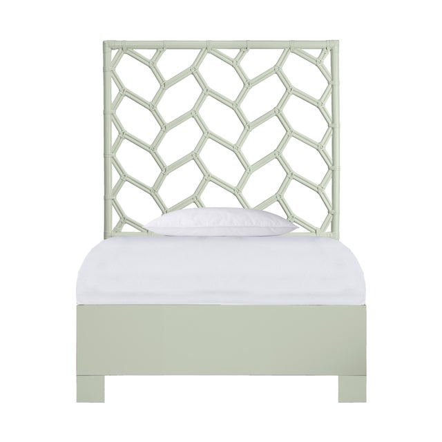 Silas Platform Bed Twin Extra Long - Celery Green For Sale - Image 12 of 12