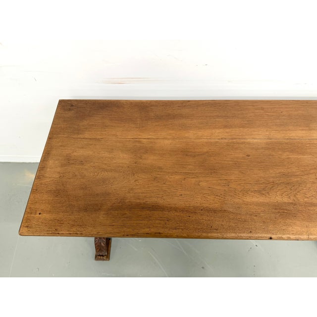 Carved Oak Console Table, 1900s For Sale - Image 9 of 16