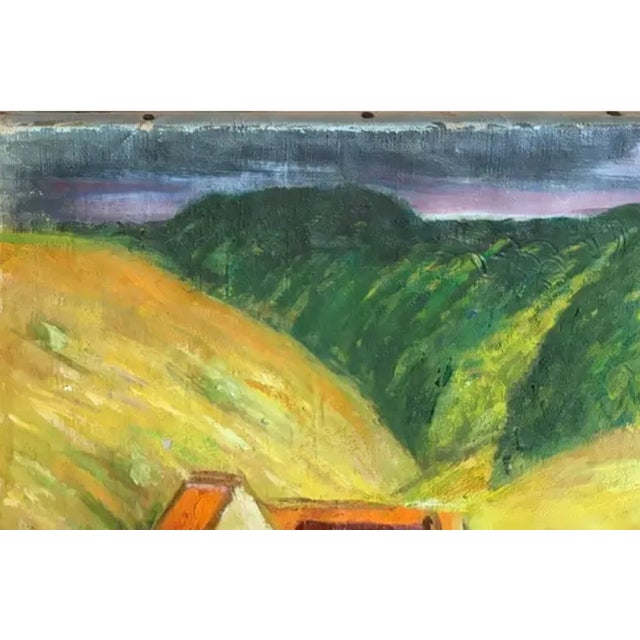 Mid 20th Century Early French Painting - Red Roofs - Signed For Sale - Image 5 of 8
