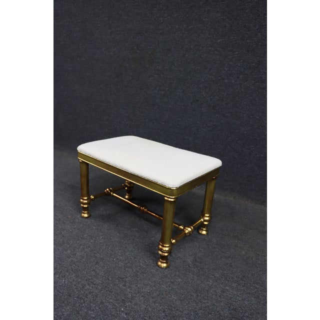 Gold Hollywood Regency Gilt Footstool For Sale - Image 8 of 8