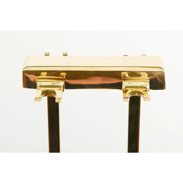 Mid 20th Century Set Solid Brass Fire Tool / Stand For Sale - Image 9 of 13
