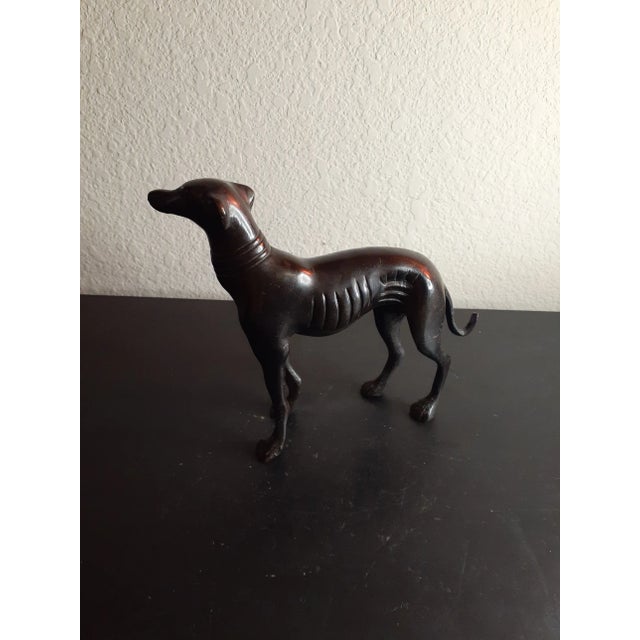 This is an EXQUISITE Solid Bronze 8" Greyhound Doggie Figurine. Procured at auction BOX 14