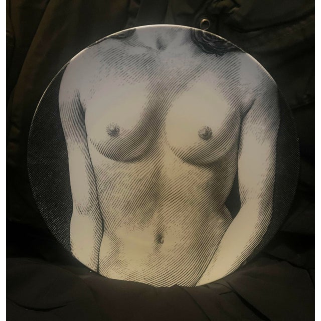 1980s 1980s Fornasetti Porcelain Themes & Variation Plate, Erotica Series #303 For Sale - Image 5 of 5