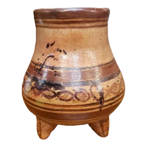 Mid 20th Century Costa Rican Pre-Columbian Nicoya Style Terracotta Three-Legged Pot