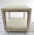 Mid Century Grasscloth White Side Table With Chrome For Sale - Image 10 of 10