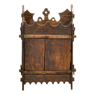 Vintage Folk Art Cabinet in Pine, 1920 For Sale