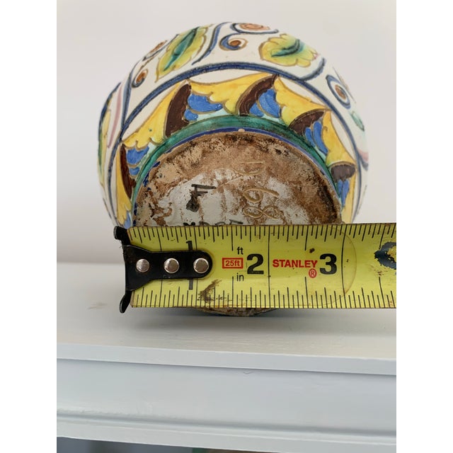 Italian Terra Cotta Majolica Vase For Sale - Image 11 of 12