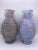 Archimede Seguso Pair of Mid-Century Murano Blue Scavo Glass Amphora Vases. For Sale - Image 4 of 13