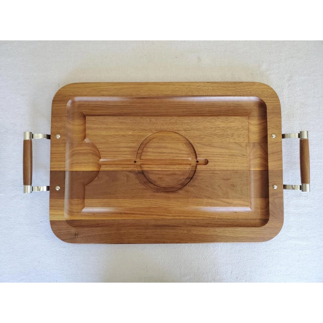 Mid 20th Century Mid-Century Modern Wood Serving Tray For Sale - Image 5 of 5