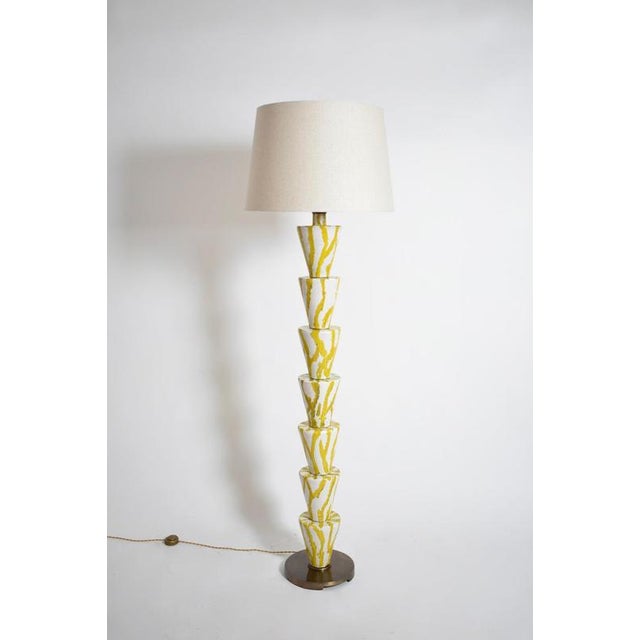 Nizwa White and Yellow Floor Lamp by Barracuda Interiors For Sale - Image 6 of 6