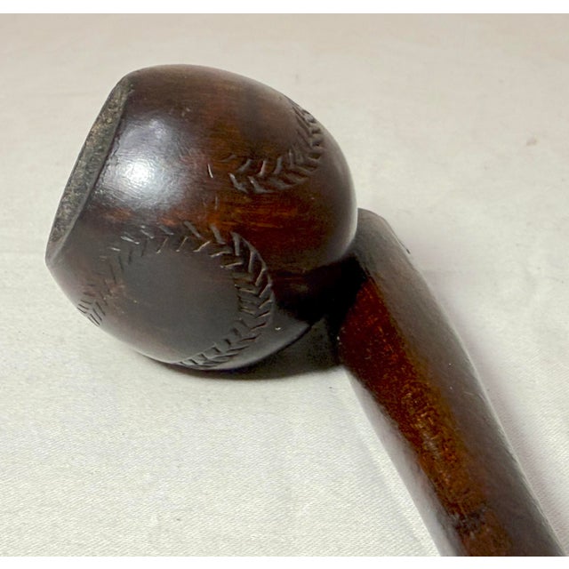 Rare Antique 1920's New York Yankees Baseball Bat Hand Carved Wood Smoking Pipe For Sale - Image 12 of 12