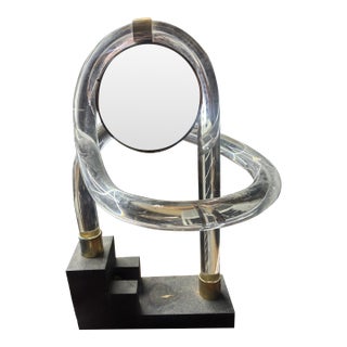 1980s Jon Gilmore Lucite Clock For Sale