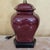 Vintage Oxblood Red Ginger Jar Table Lamp – Ceramic Traditional Accent, 20” For Sale - Image 14 of 18