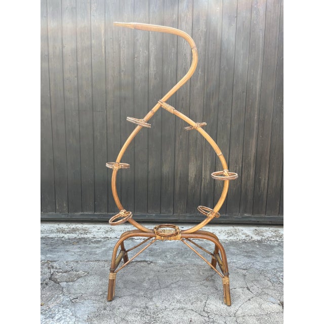 Vintage Italian Bamboo Carrier, 1970s For Sale - Image 4 of 8