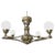 Extraordinary 19th Century Beaux Arts Four Arm Brass & Zinc Globe Light Chandelier-Stanford White Gatsby MansionStyle- 37éw. For Sale - Image 9 of 9