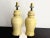 Metal Midcentury Striped Ceramic Ginger Jar Lamps & Shades - a Pair For Sale - Image 7 of 18