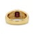Contemporary Natural Garnet Signet Ring • Wedding Engagement Ring • Bold Statement Band Ring Us 7 For Sale - Image 3 of 3