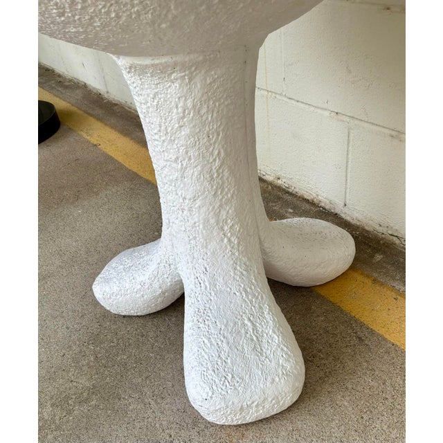 Brutalist Noir Company Brutalist Style White Laramy Side Table For Sale - Image 3 of 4