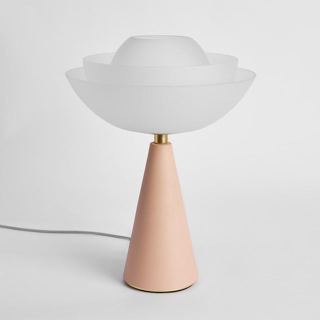 Contemporary Lotus Table Lamp in Salmon by Serena Confalonieri for Mason Editions For Sale - Image 3 of 3
