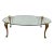 1950s Mid-Century Modern Maison Jansen Style Brass and Glass Coffee Table For Sale