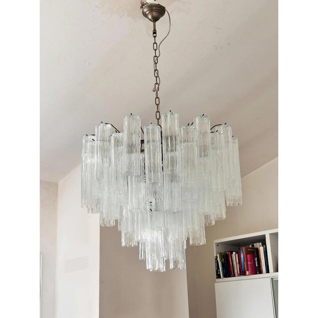 Early 21st Century Transparent Tronchi Murano Glass Brunish Chandelier by Simoeng For Sale - Image 5 of 9