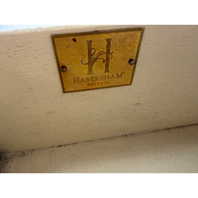 Wood Vintage Habersham Palm Beach French Country Hand-Painted Distressed Finish Chests – A Pair For Sale - Image 7 of 12