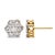 Contemporary 14K Yellow Gold 2.0 Cttw Diamond Floral Cluster Stud Earring with Screw Back (H-I Color, SI1-SI2 Clarity) For Sale - Image 3 of 5