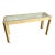Postmodern Tessellated Stone Console Table With Brass and Glass Inlay For Sale