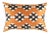 Ti 264 Orange Soft Silk Ikat Pillow 16'' X 24'' For Sale