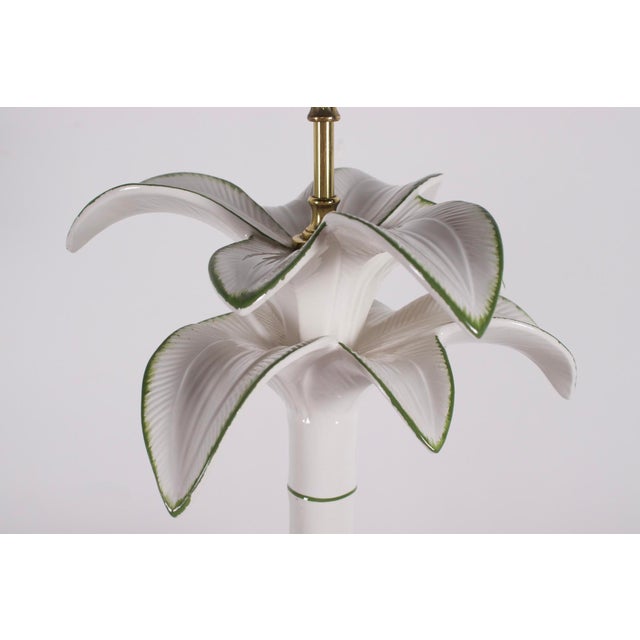 1970s Palm Tree Base Earthenware Table Lamps, 1970s., Set of 2 For Sale - Image 5 of 7