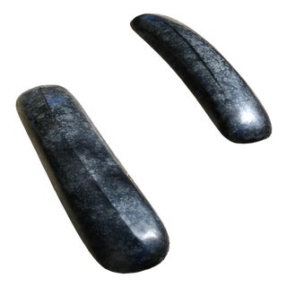 Robert Neuhauser, Black Diabas Sculpture, 1980s, Stone, Set of 2 For Sale