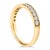 14K Yellow Gold 1/2 Cttw Round Diamond Milgrain Wedding Band For Sale - Image 4 of 7