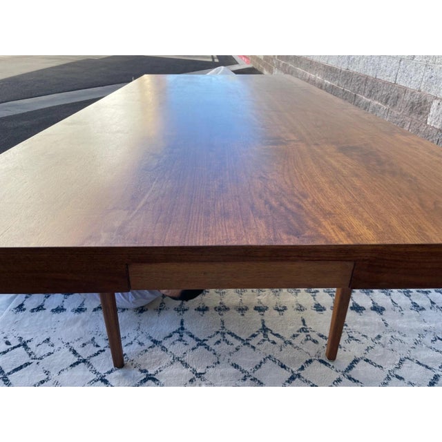 Herman Miller 1950s Rare George Nelson for Herman Miller Executive Walnut Dining or Conference Table For Sale - Image 4 of 10